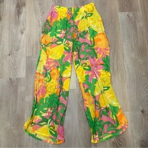 C&C California Floral Split Hem Pants size S
